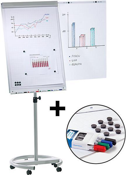 Actual product image kaiserkraft Flipchart set incl. accessories (64 x 200 cm)