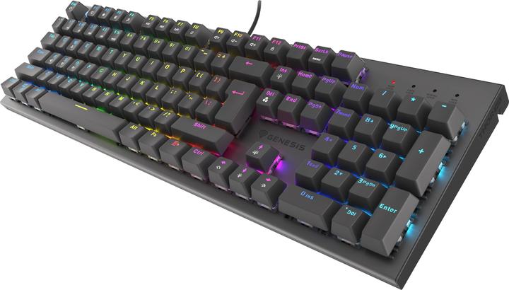 Actual product image Genesis THOR 303 RGB Mechanical Gaming Keyboard, Red Switch, US Layout, Wired, Black (Eng. Int., Cable)