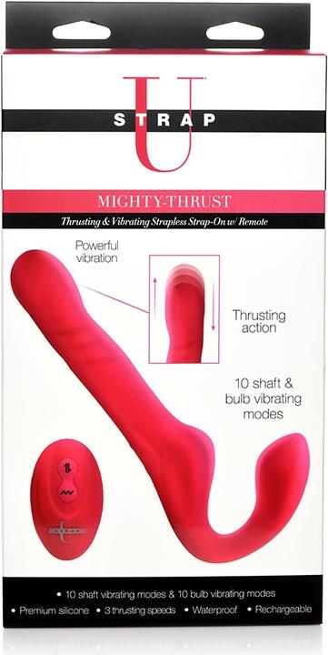 Produktbild XR Brands Mighty-Thrust Thrusting & Vibrating Strapless Strap-On with Remote