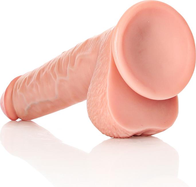Actual product image RealRock Straight Realistic Dildo with Balls and Suction Cup - 11"/ 28 cm
