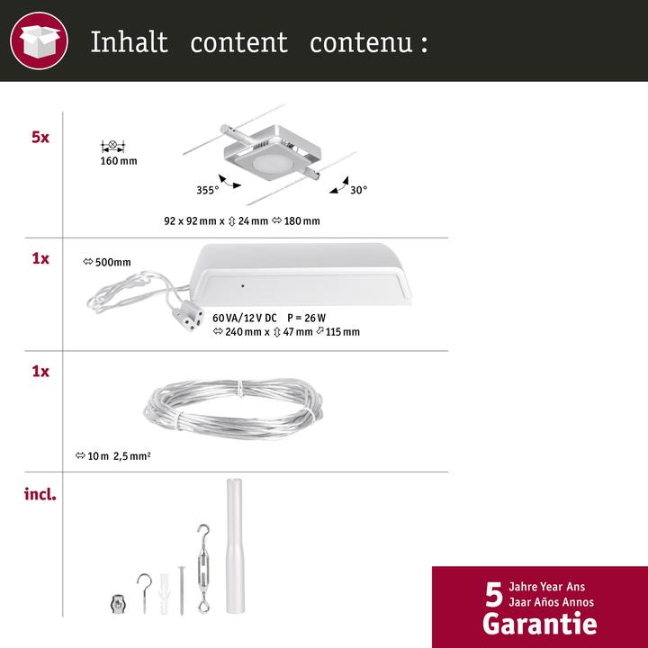 Immagine prodotto Paulmann Sistema di fili MacLED (450 lm)