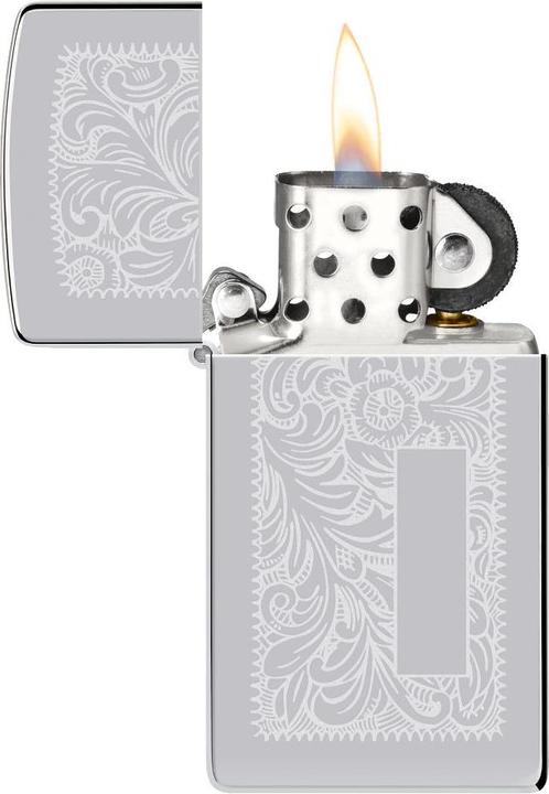 Actual product image Zippo Slim Venetian Chrome