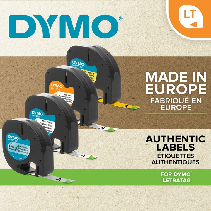 Produktbild Dymo LetraTag Beschriftungsband (1.20 cm, Weiss)
