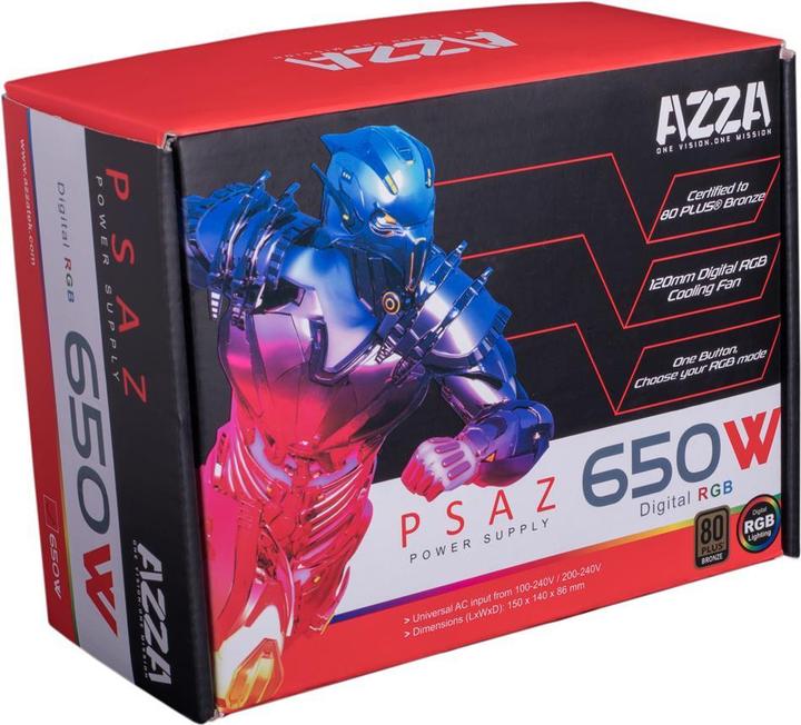 Image du produit Azza Bloc d'alimentation PSAZ ARGB (650 W)