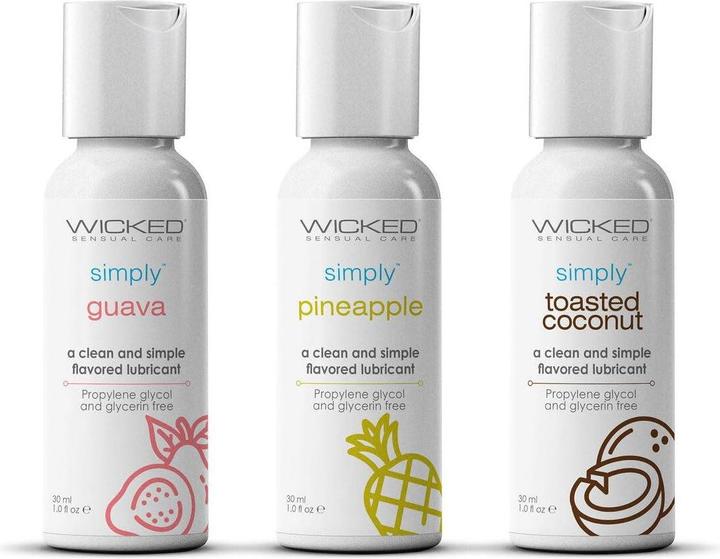 Actual product image Wicked Sensual Care wicked simply tropical trio waterbased lubricant 3x30ml (90 ml)