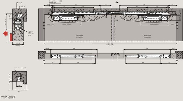 Produktbild Dormakaba Gleitschiene G 96 GSR K8/K12