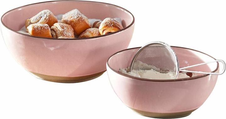 Produktbild Loberon Schüssel 2er Set Biarré rosa (1.60 l, 2 x)