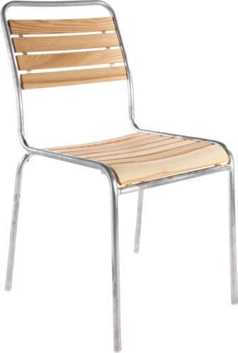 Bois naturel huilé, Galvanisé à chaud, Argent