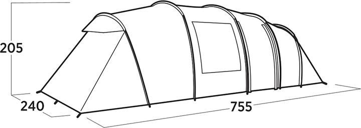 Produktbild Easy Camp Familien-Tunnelzelt Leka Twin 8 (olivgr?n, Modell 2025) (Tunnelzelt, 16.90 kg, 8 Personen)