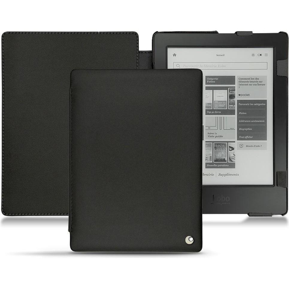 Noreve Lederschutzhülle horizontal (Aura H2O), eReader Zubehör, Schwarz