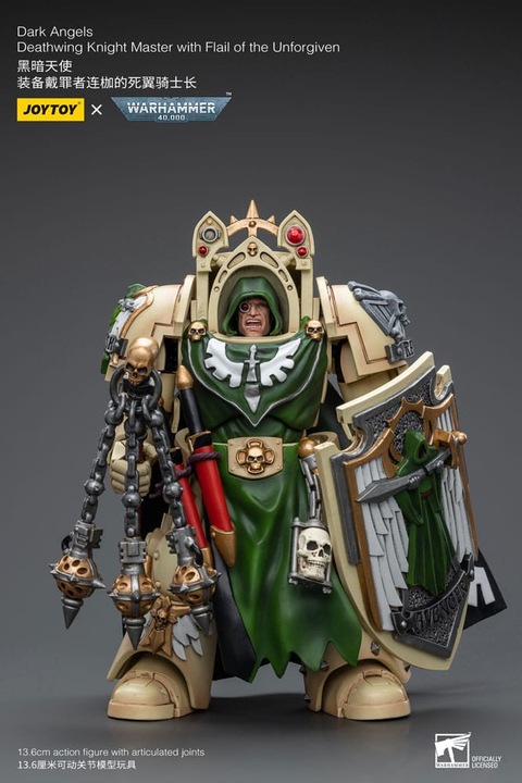Joy Toy Warhammer 40k Actionfigur 1/18 Dark Angels Deathwing Knight Master with Flail of the Unforgiven 12 c