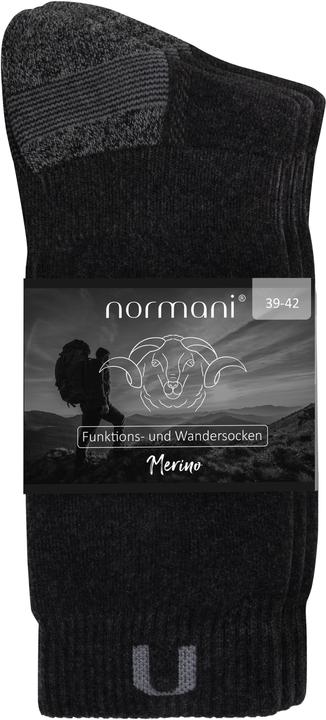 Produktbild Normani 2 Paar Merino Wander- und Funktionssocken - 9385 (2er Pack, 35 - 38)