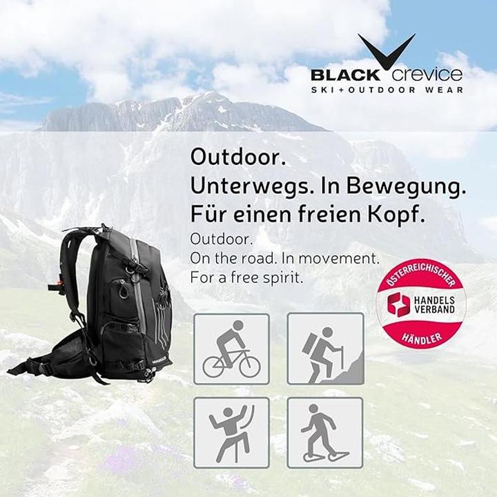 Actual product image Black Crevice Bike & ski touring backpack MANAKAU (26 l)
