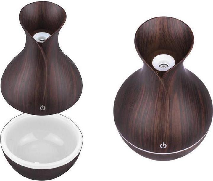Actual product image Lasmex Air Humidifier LTC, 4 colors illuminated, 130ml, dark wood