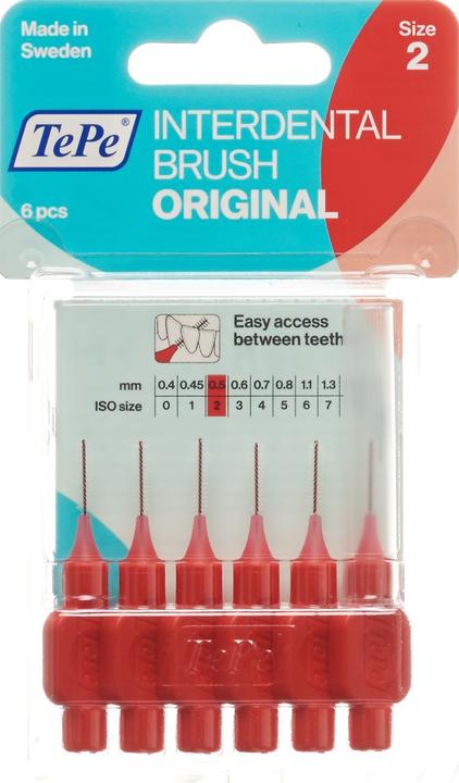 Produktbild TePe Interdental Brush 0.5mm rot (6 x, 0.50 mm)