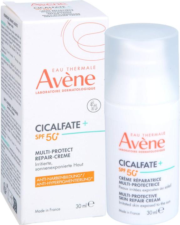 Produktbild Avène Cicalfate + Multischützende Hautreparatur-Creme (30 ml, Tagescreme, SPF 50+)