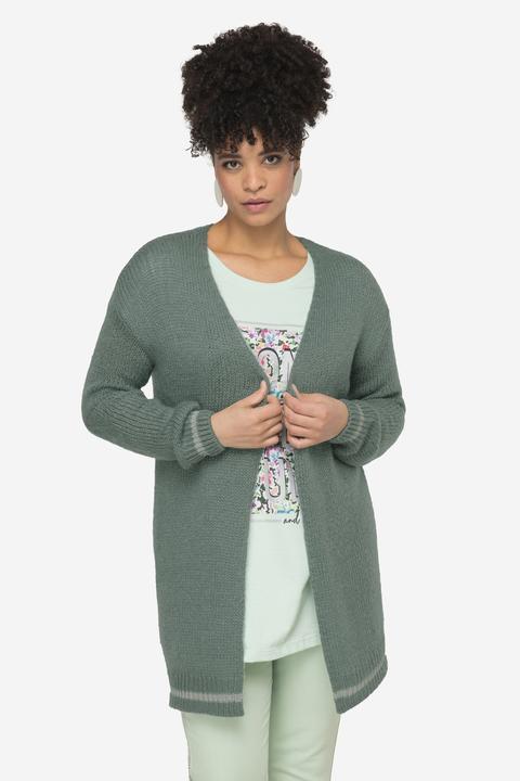 Produktbild Miamoda Strickjacke, Glitzer-Bündchen, offene Form, Langarm (52)
