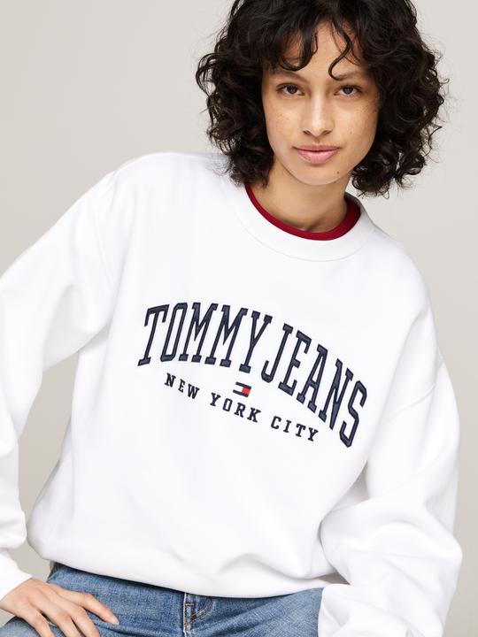 Produktbild Tommy Hilfiger Varsity Relaxed Fit Crewneck Dames - Wit - Maat L (L)