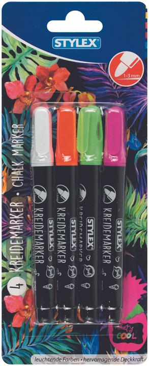 Produktbild Stylex Kreidemarker farbig 1-3mm 4er (4x)