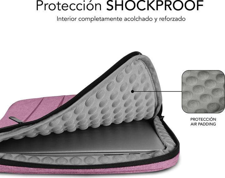 Immagine prodotto Subblim FUNDA PORTATIL AIR PADDING 360 SLEEVE 15,6" ROSA (15.60", Universale)
