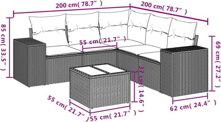 Produktbild vidaXL Garten Sofagarnitur