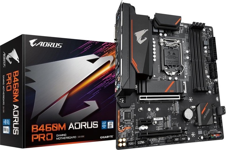 Produktbild Gigabyte B460M Aorus Pro, Intel B460-Mainboard - Sockel 1200 (LGA 1200, Intel B460, mATX)