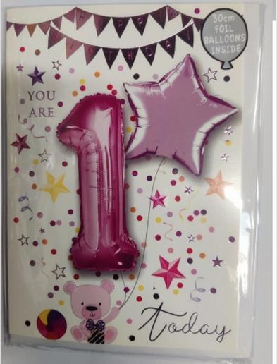 Actual product image Universal Textiles You Are 1 Today Star Foil Balloon (Pack of 2) (2 x)