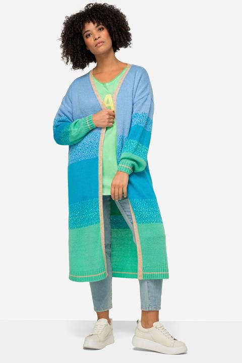 Produktbild Angel of Style Strickjacke, offene Form, Feinstrick, Blockstreifen, Langarm (56)