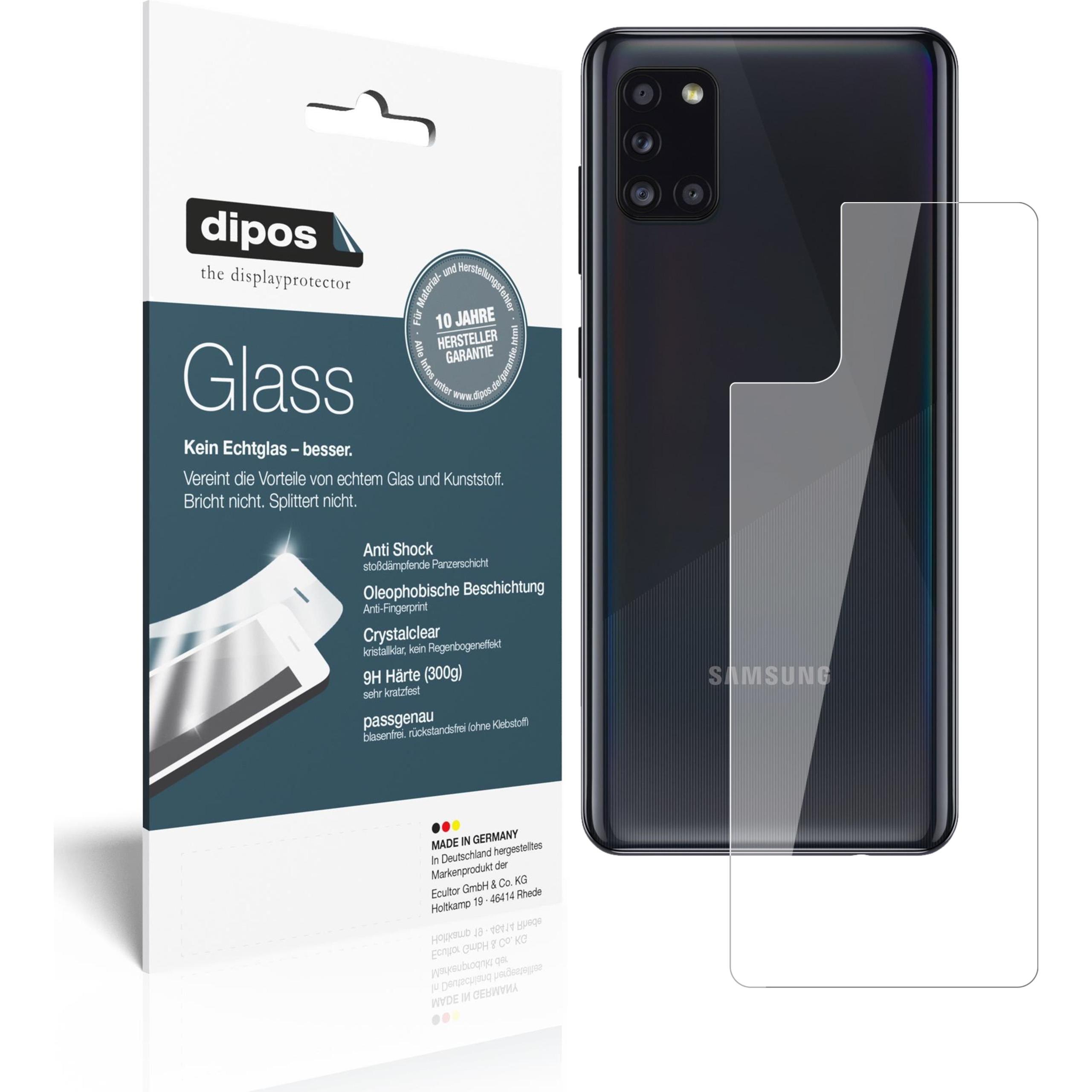 Dipos Displayschutz Anti-Shock (2 Stück, Samsung Galaxy A31), Smartphone Schutzfolie, Transparent