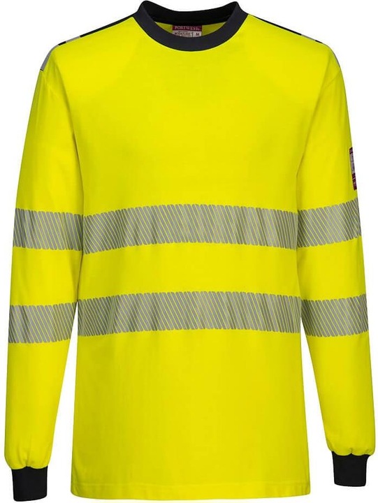 Image du produit Portwest Hommes PW3 Flame Resistant Hi-Vis Long-Sleeved T-shirt (S)