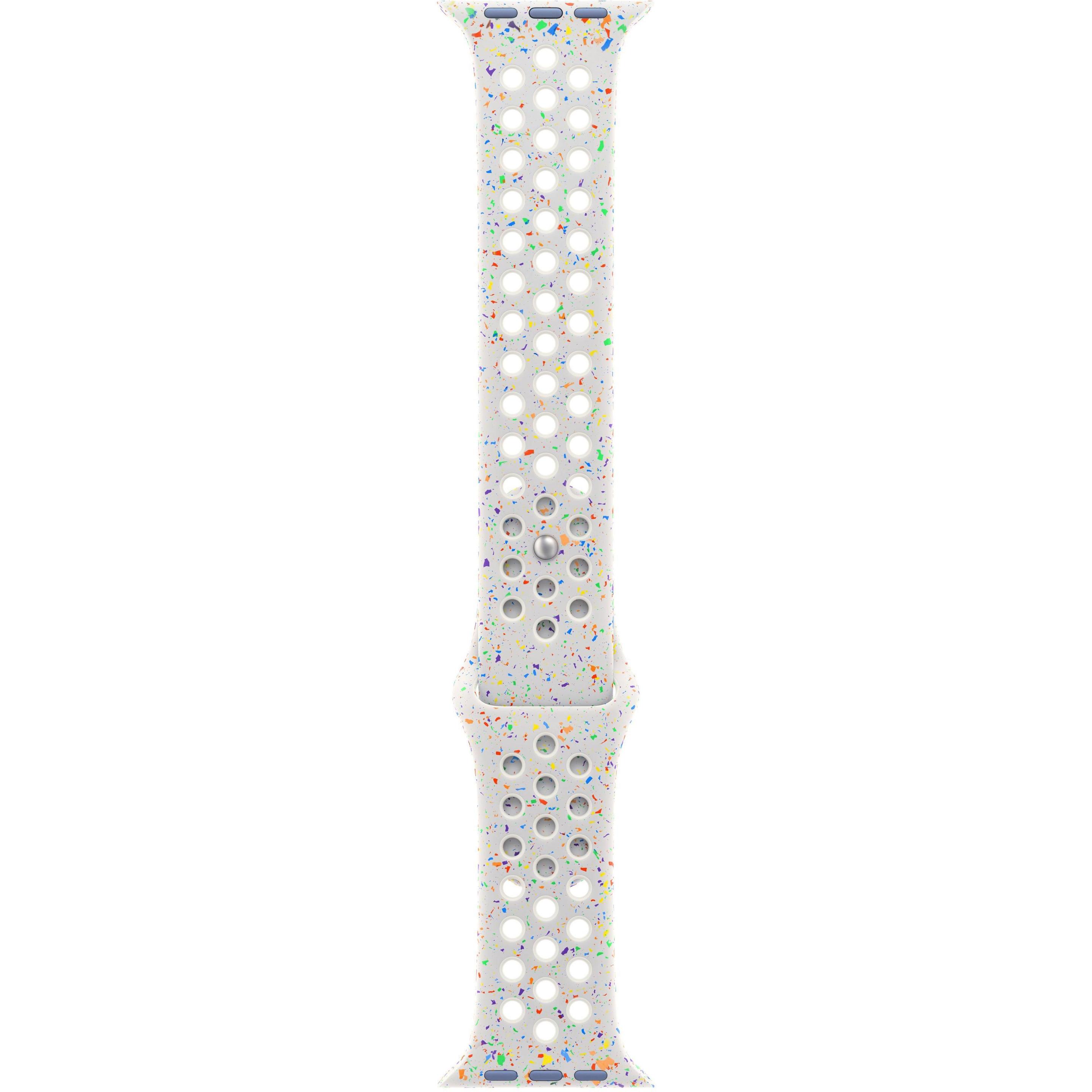 Apple Nike Sportarmband (41 mm, Fluorelastomer, Apple Watch Series 9), Uhrenarmband, Weiss