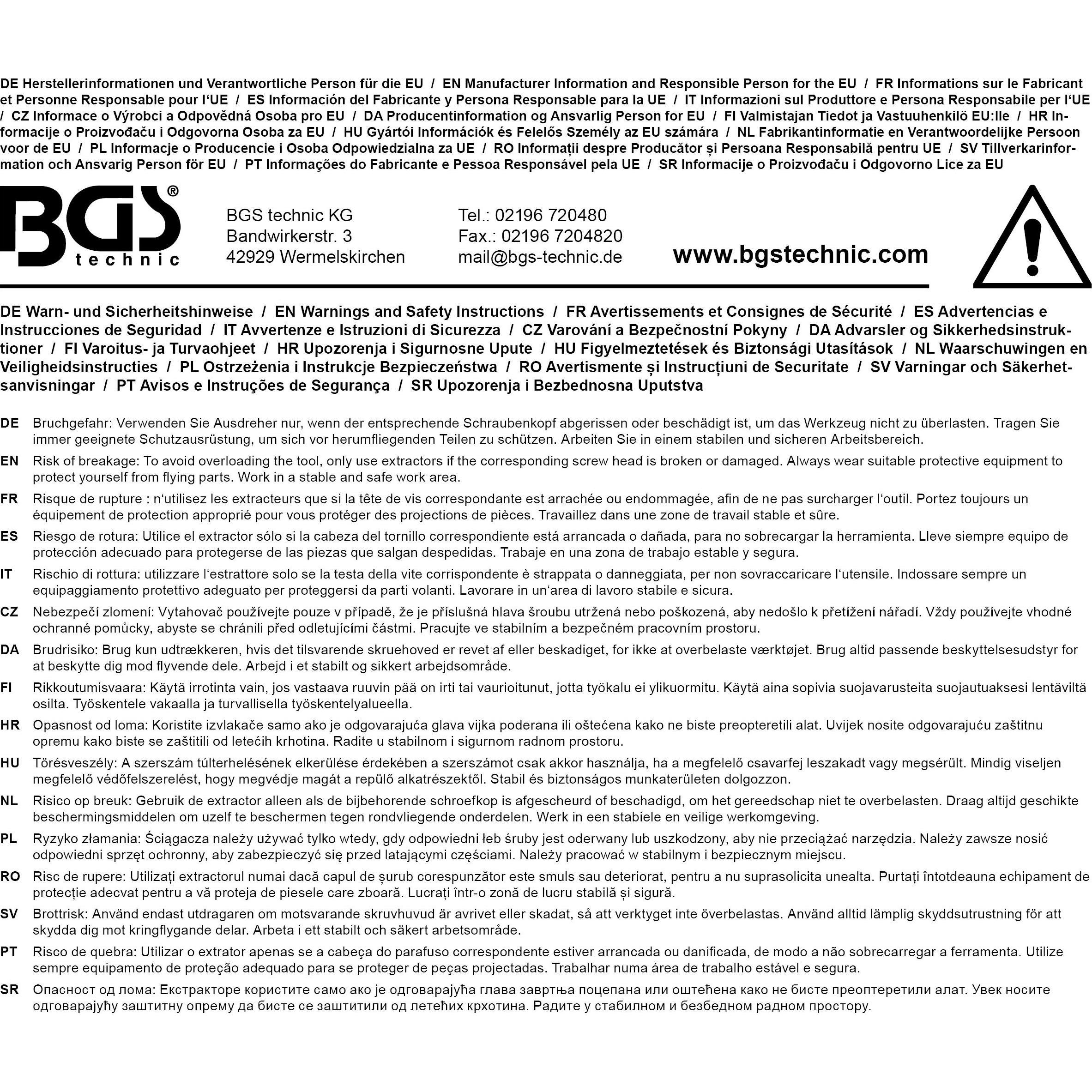 Thumbnail - BGS, Gewindeschneider + Gewindebohrer, Spiral-Profil-Steckschlüssel-Einsatz / Schraubenausdreher, tief Antrieb Innenvier...