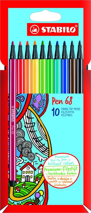 Bleu clair, Bleu outremer, Jaune, Marron, Noir, Orange, Rouge carmin, Rouge foncé, Vert clair, Vert émeraude