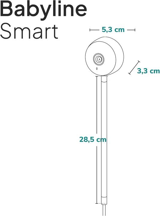 Image du produit Lionelo Care Babyline Smart mit Kamera, Nachtsicht, Bewegungs- und Geräuscherkennung (Babyphone avec caméra)