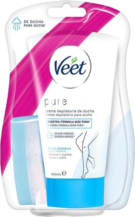 Veet Silk & Fresh Crème Dépilatoire sous la Douche Peaux Sensibles 150 ml (150 ml, 1 x)