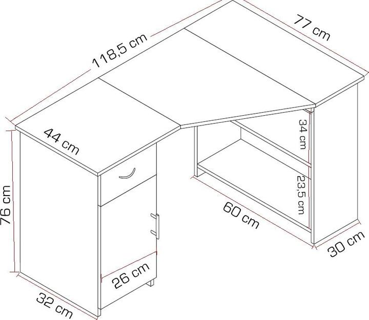 Produktbild VCM Linzia (118 x 77 x 76 cm)