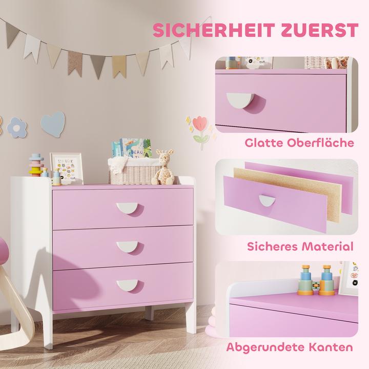 Image du produit Aiyaplay Kinderkommode MDF Rosa (40 x 40 x 60 cm)
