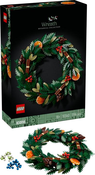 Actual product image LEGO Christmas wreath (10340, LEGO Icons)