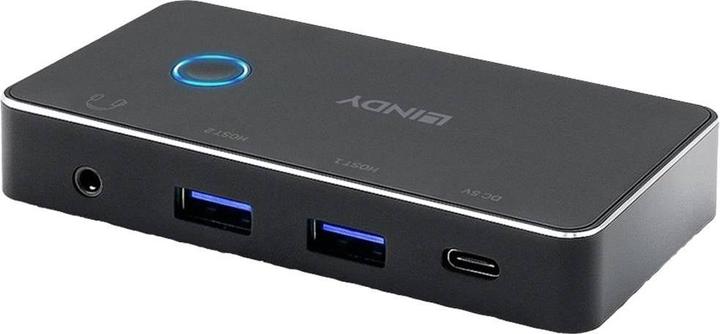 Productafbeelding Lindy USB 3.0 Sharing Switch 2:4 Twee computers delen tot vier USB 3.0 randapparaten