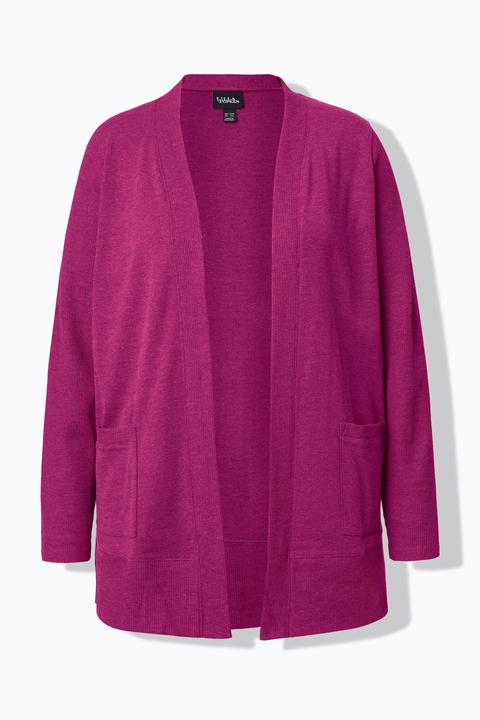 Produktbild Ulla Popken Sweatjacke, Waffelstruktur, offene Form, Langarm (62)