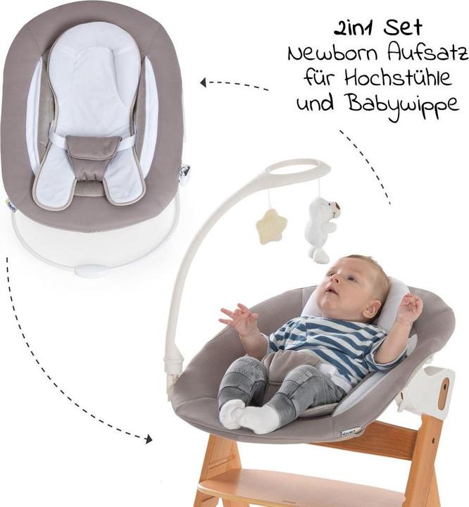 Actual product image Hauck Highchairs Alpha Move Nature Newborn Set - 5-piece highchair (Highchair)