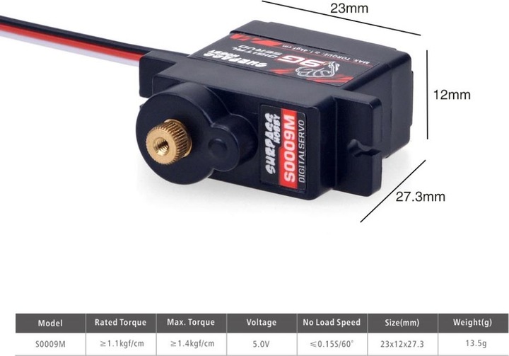 Produktbild Surpass Hobby Servo 9G S0009M