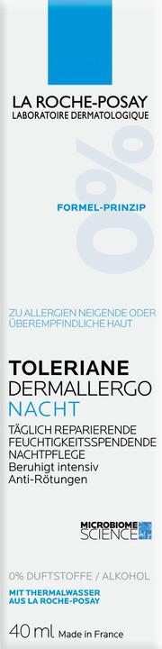 Valeurs nutritives et ingrédients La Roche Posay Tolériane Dermallergo (40 ml, Crème de nuit)