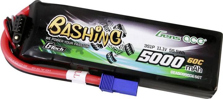Immagine prodotto Gens Ace Batteria GensAce G-Tech LiPo 5000mAh 11.1V 60C 3S1P, spina EC2 (11.10 V, 5000 mAh)