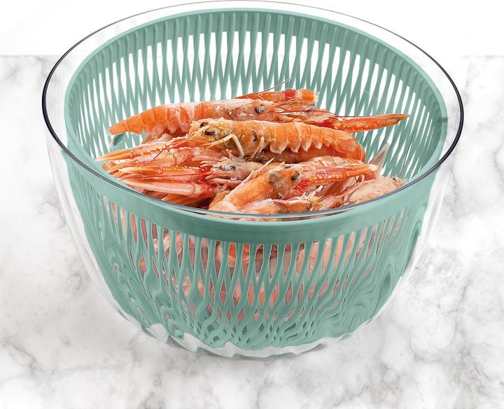 Actual product image Guzzini 170900175 Spin e Store Kitchen Active Design Salad Spinner Green