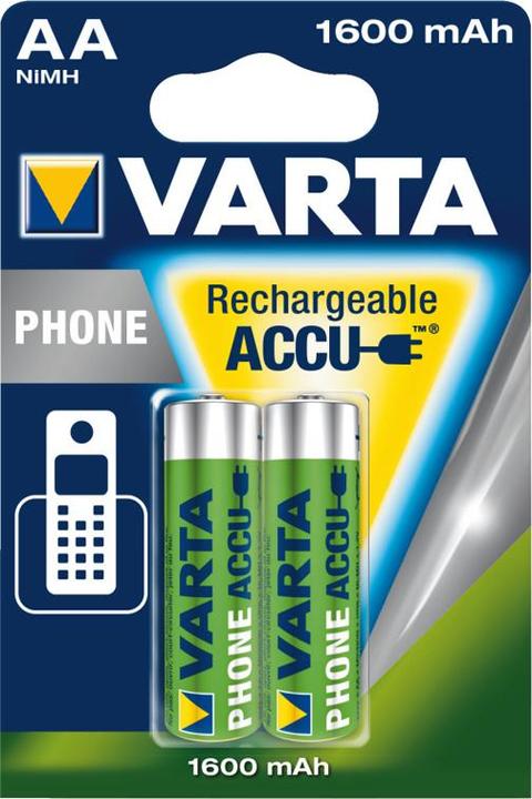 Actual product image Varta Recharge Accu Phone (2 pcs., AA, 1600 mAh)
