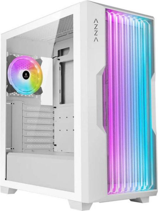 Produktbild Azza Guardian 520WG GAMING Miditower Weiss RGB Glassgitter retail (ITX, mATX, ATX)