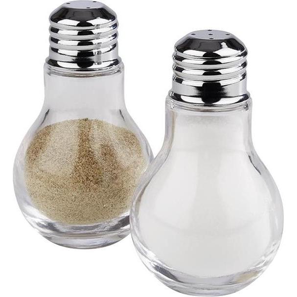 APS Salz- und Pfefferstreuer, 2er-Set, Pfeffermühle + Salzmühle, Transparent