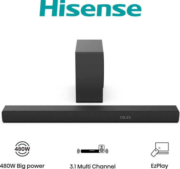 Actual product image Hisense HS3100 (480 W, 3.1 Channel)