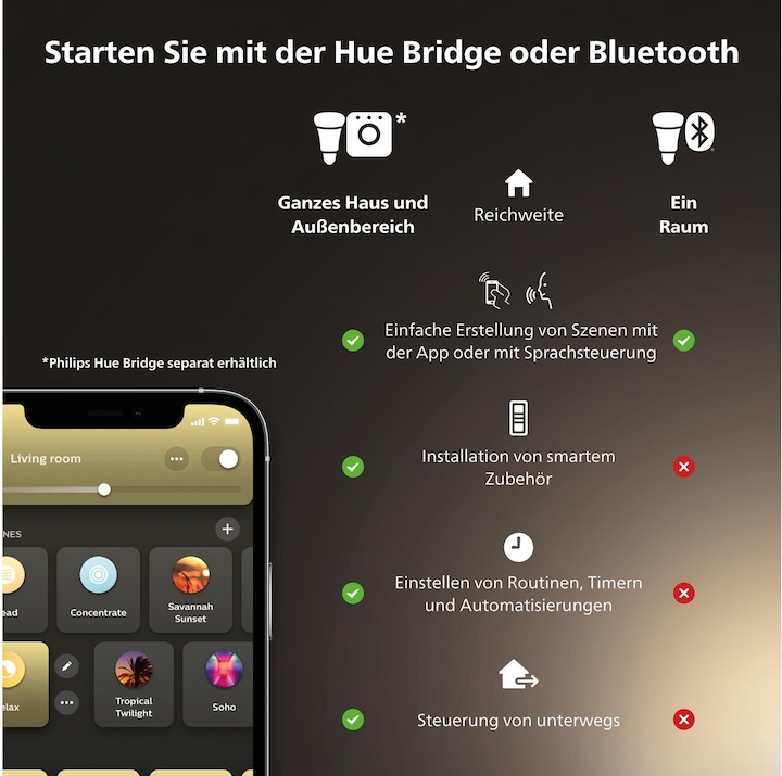 Produktbild Philips Hue Philips E27 Einzelpack Giant Edison (E27, 7 W, 550 lm, 1 x, G)